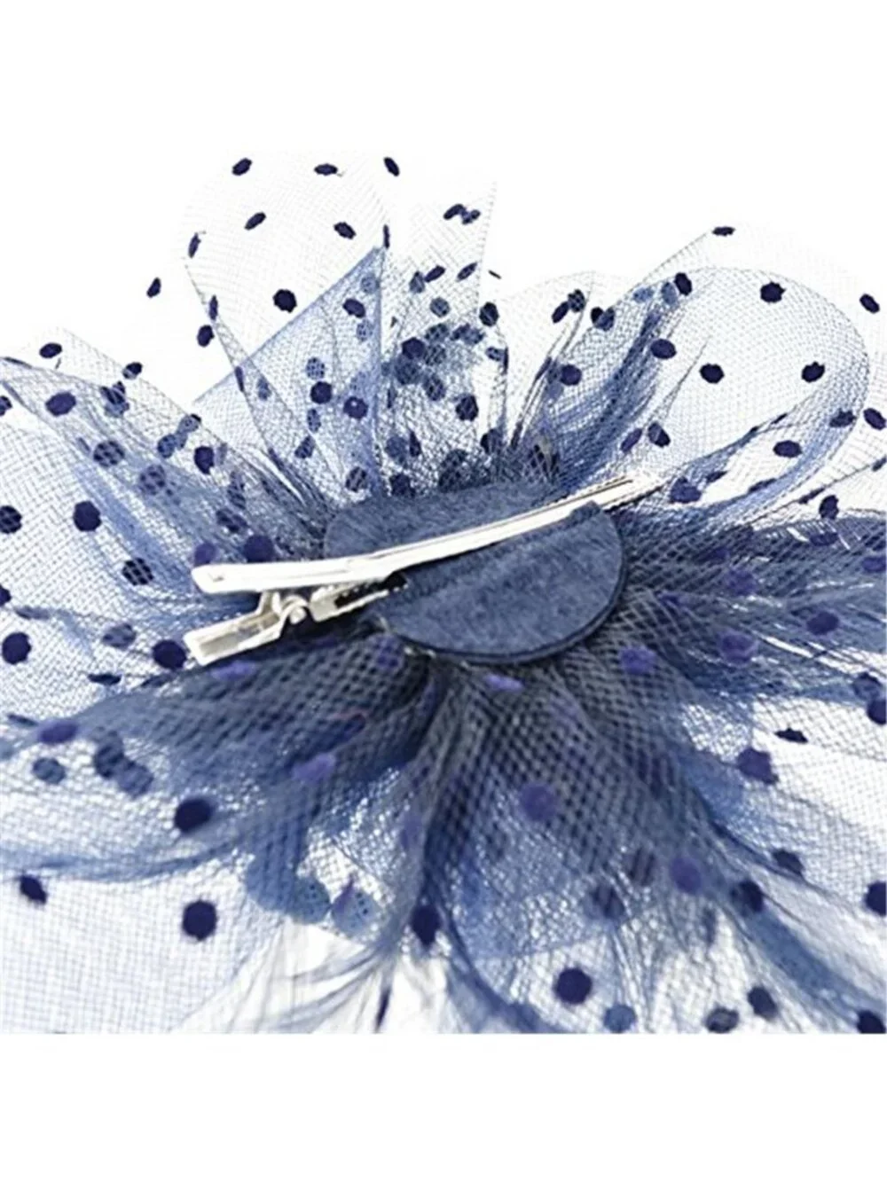 Fascinators Hat Flower Mesh Ribbons Feathers on a Headband and a Clip